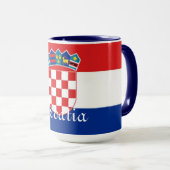 Kroatien-Flaggen-Tasse Tasse (VorderseiteRechts)