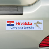 Kroatien Flaggen- und Kartenzeichen Autoaufkleber (Auf Auto)