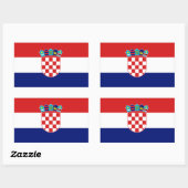Kroatien Flaggenaufkleber Rechteckiger Aufkleber (Blatt)