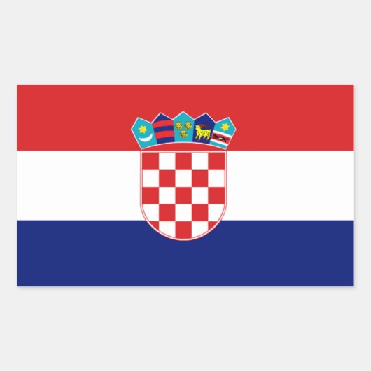 Kroatien Flaggenaufkleber Rechteckiger Aufkleber (Vorderseite)