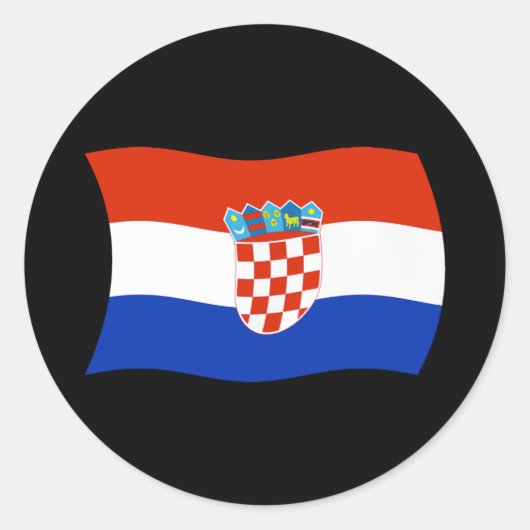 Kroatien Flaggenaufkleber Runder Aufkleber (Vorderseite)