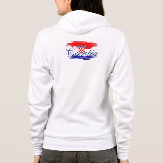 Kroatien-Flaggenkarte Hoodie (Rückseite)