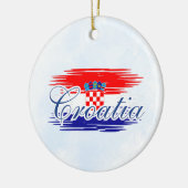 Kroatien-Flaggenkarte Keramik Ornament (Links)