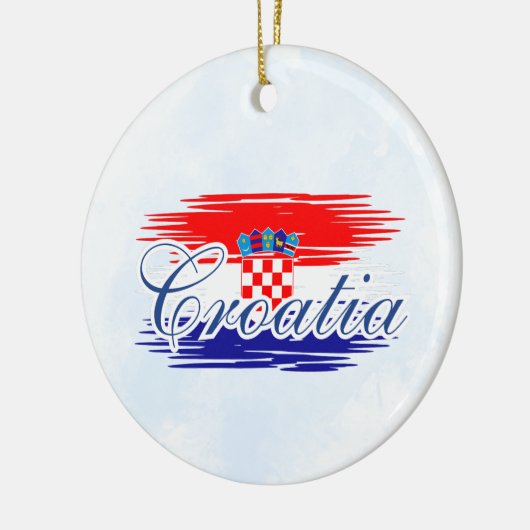 Kroatien-Flaggenkarte Keramik Ornament (Links)
