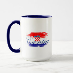 Kroatien-Flaggenkarte Tasse