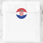 Kroatien Flaggenkennzeichnung Runder Aufkleber (Tasche)