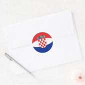 Kroatien Flaggenkennzeichnung Runder Aufkleber (Umschlag)