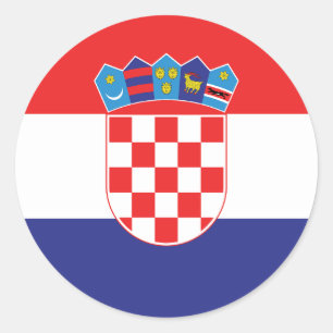 Kroatien Flaggenklassiker Runder Aufkleber