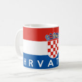 Kroatien-Flaggenland hrvatska Textname Kaffeetasse (Vorderseite Links)