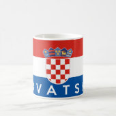Kroatien-Flaggenland hrvatska Textname Kaffeetasse (Mittel)