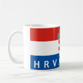 Kroatien-Flaggenland hrvatska Textname Kaffeetasse (Links)