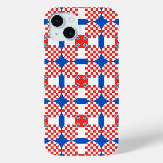 Kroatien-Flaggenmuster Case-Mate iPhone Hülle (Rückseite)
