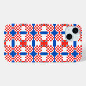 Kroatien-Flaggenmuster Case-Mate iPhone Hülle (Rückseite (Horizontal))