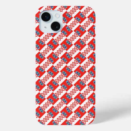 Kroatien-Flaggenmuster Case-Mate iPhone Hülle (Rückseite)