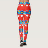 Kroatien-Flaggenmuster Leggings (Rückseite)