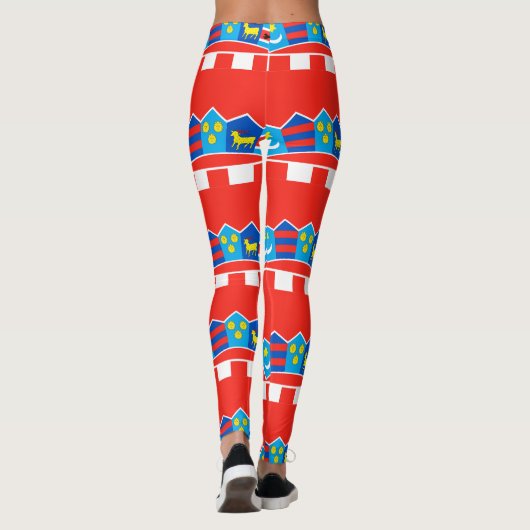 Kroatien-Flaggenmuster Leggings (Rückseite)