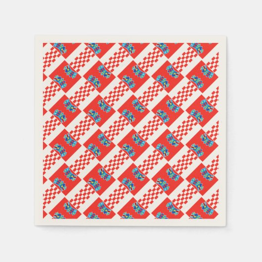Kroatien-Flaggenmuster Serviette (Vorderseite)