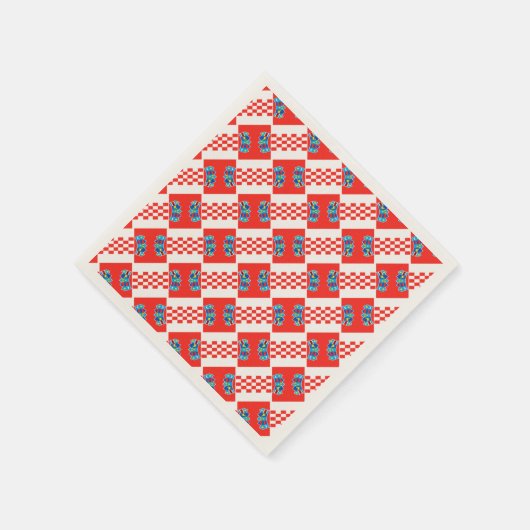 Kroatien-Flaggenmuster Serviette (Ecke)