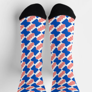 Kroatien-Flaggenmuster Socken