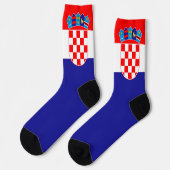 Kroatien Flaggenpatriotischer Nationalstolz Kroati Socken (Linkes Detail)