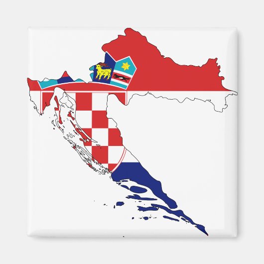 Kroatien Flaggenplan HR Hrvatska Magnet (Vorne)