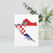 Kroatien Flaggenplan HR Hrvatska Postkarte (Stehend Vorderseite)