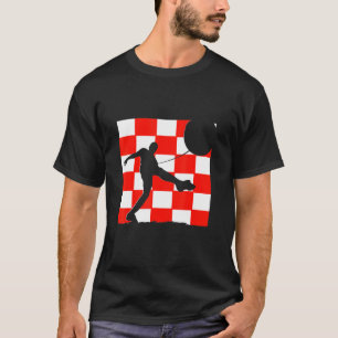 Kroatien Flaggenstaat Kroatien Fußballspieler Kroa T-Shirt