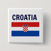 Kroatien - Flaggenstaat Kroatien Schaltfläche Button (Vorderseite)