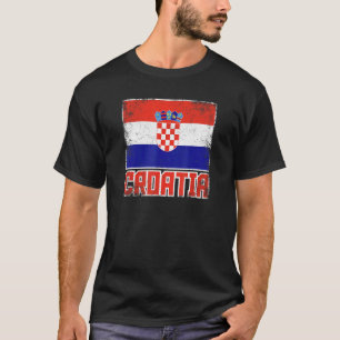 Kroatien Flaggenstaat Vintages Land Kroatien Stolz T-Shirt