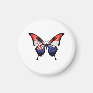 Kroatien Frack Butterfly Flag-Aufkleber Magnet