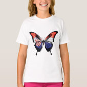 Kroatien Frack Butterfly Flag-Aufkleber T-Shirt (Vorderseite)