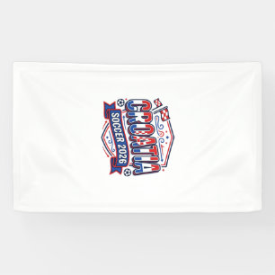 Kroatien Fußball 2026 Fußball Fett Land Typografie Banner