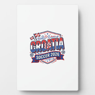 Kroatien Fußball 2026 Fußball Fett Land Typografie Fotoplatte