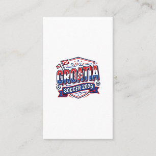 Kroatien Fußball 2026 Fußball Fett Land Typografie Visitenkarte