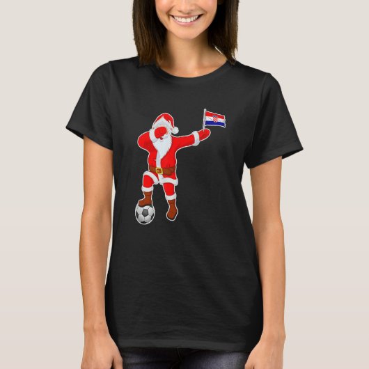 Kroatien Fußball Dabbing Weihnachten Kroatien F T-Shirt (Vorderseite)