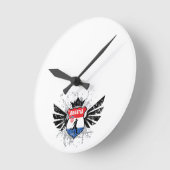 Kroatien-Fußball Runde Wanduhr (Winkel)