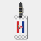 Kroatien-Gepäckanhänger mit Lederband Gepäckanhänger (Vorderseite vertikal)