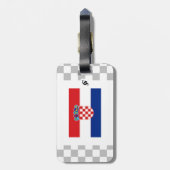 Kroatien-Gepäckanhänger mit Lederband Gepäckanhänger (Rückseite vertikal)