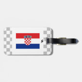 Kroatien-Gepäckanhänger mit Lederband Gepäckanhänger (Rückseite horizontal)