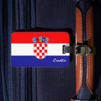 Kroatien Gepäckmarken, patriotische kroatische Fla
