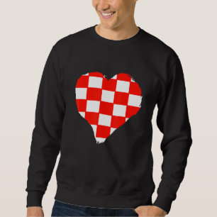 Kroatien Herz Liebe Kroatisch Pride Kroatische Fla Sweatshirt