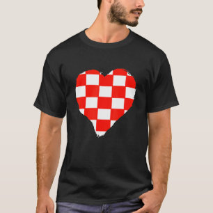 Kroatien Herz Liebe Kroatisch Pride Kroatische Fla T-Shirt