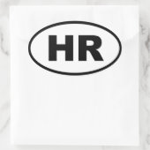 Kroatien - HR - Europäische Ovaler Aufkleber (Tasche)