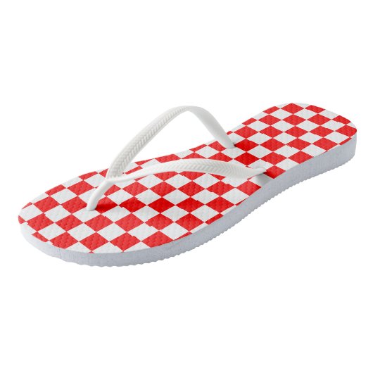 Kroatien | Hrvatska | Checked Badesandalen (Schrägansicht)
