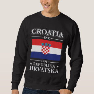 Kroatien Hrvatska Flagge kroatisches Erbe Land Sto Sweatshirt
