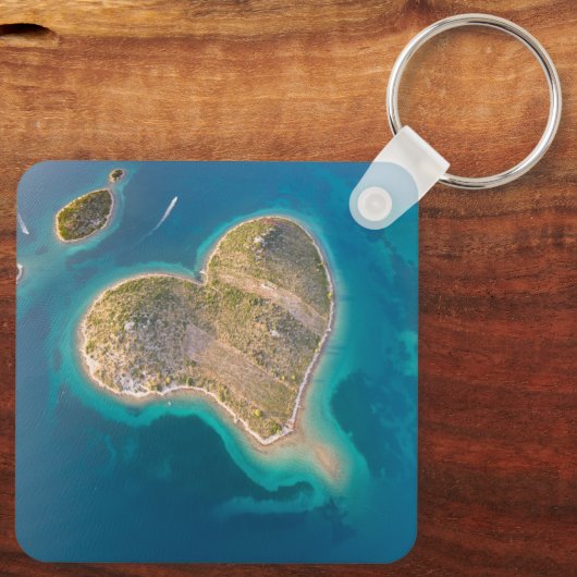 Kroatien | Hrvatska | Galešnjak, Herz-Liebe-Insel Schlüsselanhänger (Rückseite)