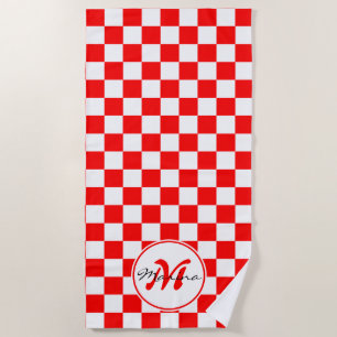 Kroatien   Hrvatska   Monogramm Prüfname Strandtuch