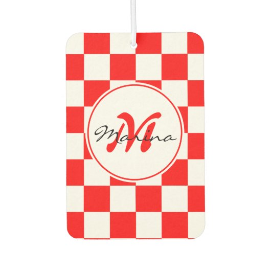 Kroatien | Hrvatska | Name Monogram Autolufterfrischer (Vorderseite)