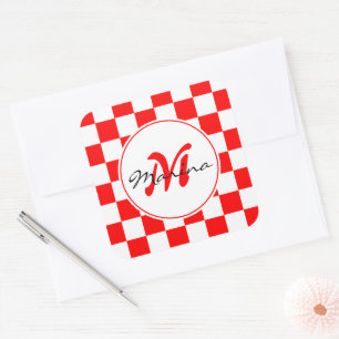 Kroatien   Hrvatska   Name Monogram Quadratischer Aufkleber