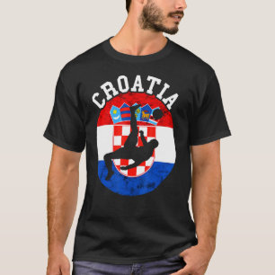 Kroatien Hrvatska Soccer Team Kroatische Flagge Kr T-Shirt